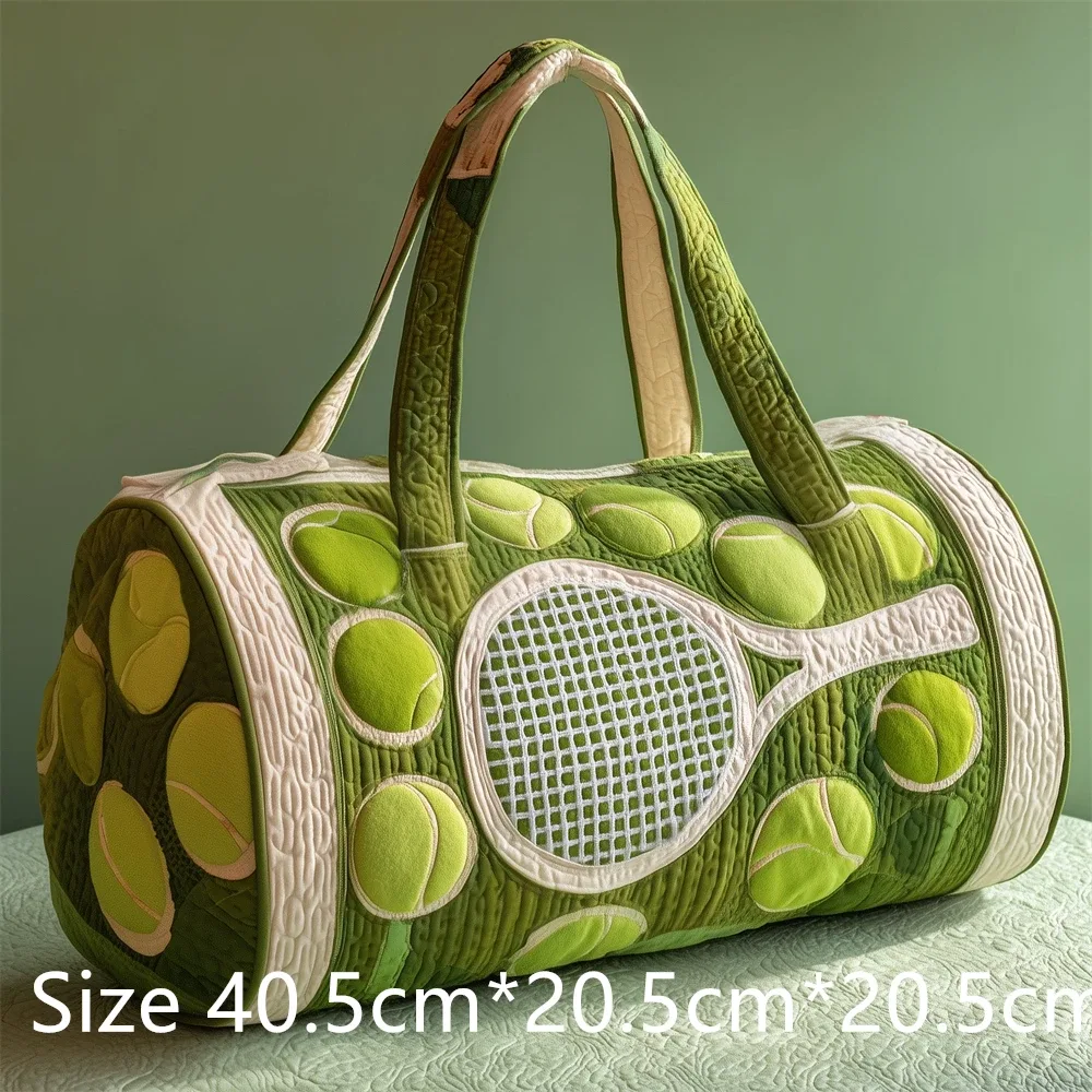 sac de sport matelassé imprimé en 3d pour raquette de tennis, grande capacité, sac de voyage et de sport, sac de week-end tendance pour hommes et femmes