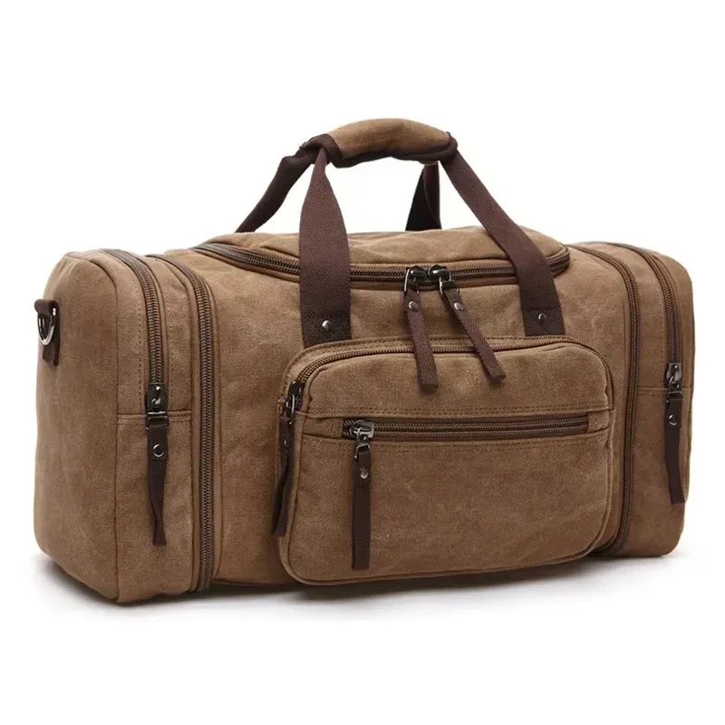 sacs de voyage élégants en toile vintage, sacs de voyage à grande capacité, sacs de cabine, sacs de sport pour hommes, sacs fourre-tout de voyage, sacs de week-end