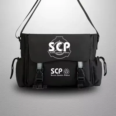 scp sécurisé conta sac de messager décontracté anime cosplay étudiant couverture lumineux sac à bandoulière pour hommes adolescents