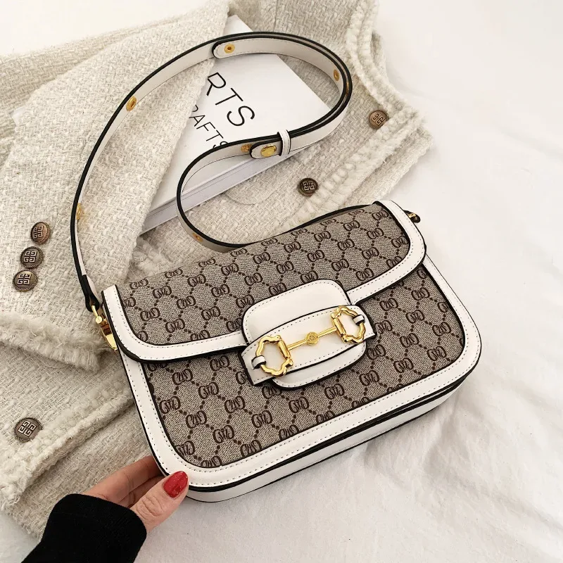 sac à bandoulière classique en cuir véritable pour femme, style selle, design parisien populaire, sac à main décontracté vintage et tendance