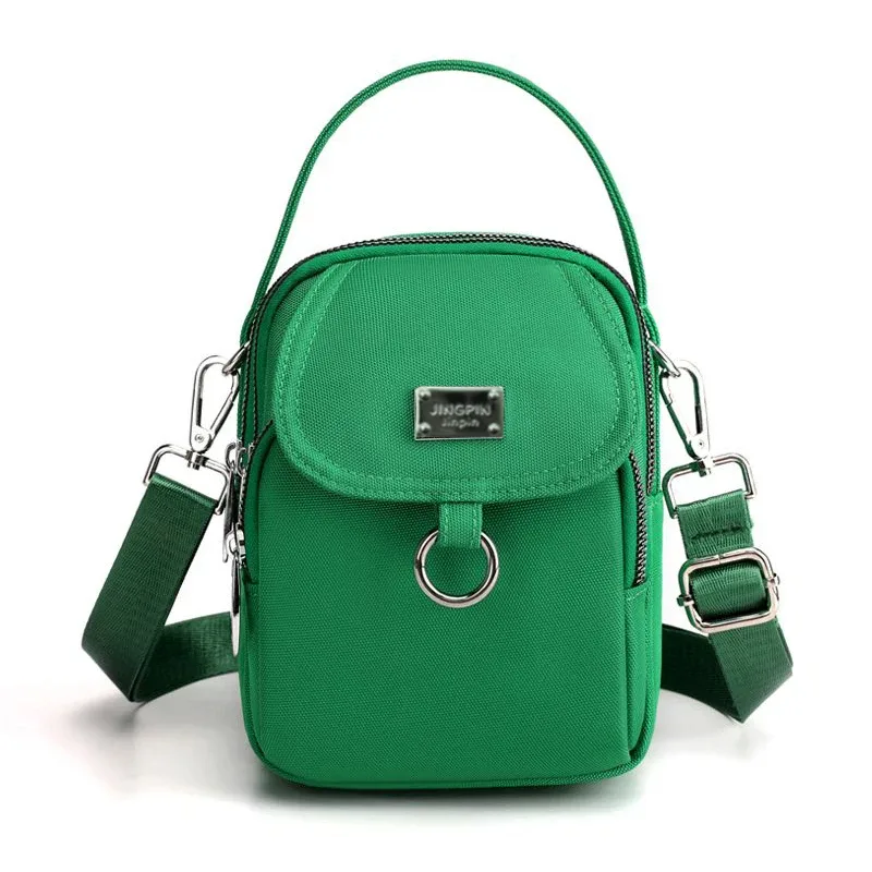 sac à dos convertible compact grace, sac en nylon léger de couleur unie avec large bandoulière amovible