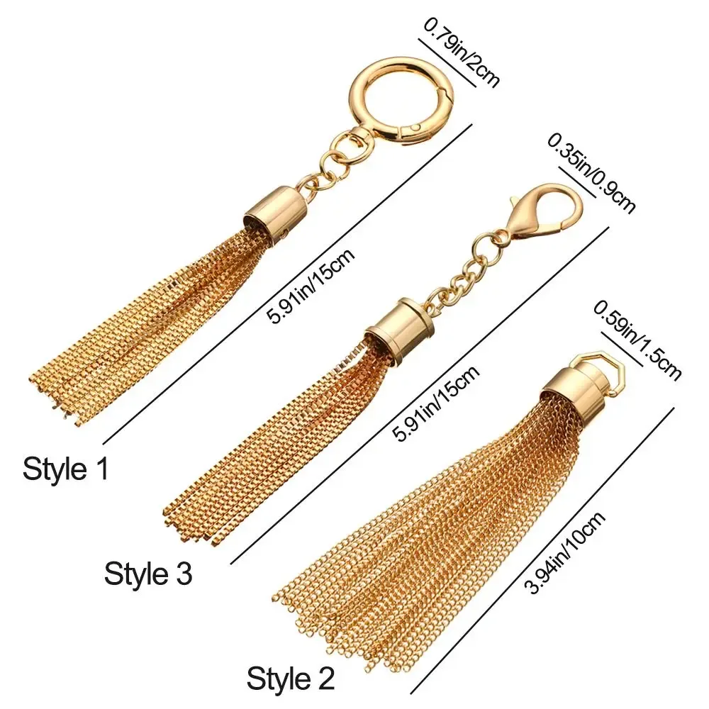 pendentif pompon à la mode, porte-clés de sac à bandoulière, boucle en métal, décoration de sac à main, accessoires de quincaillerie