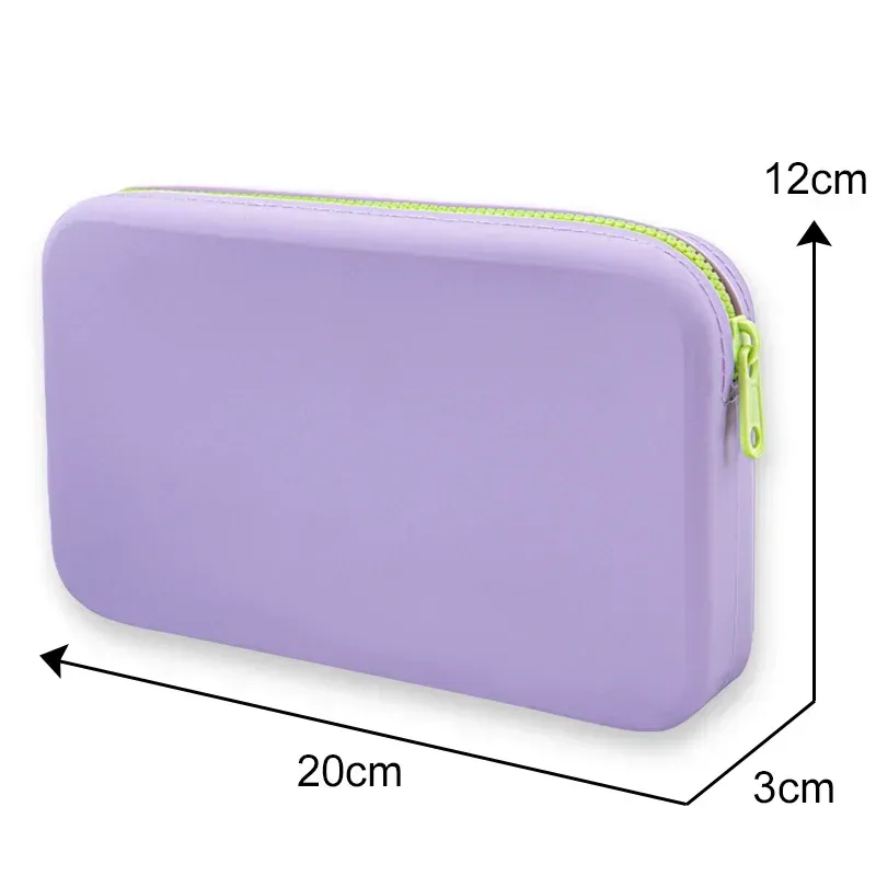 petit sac de rangement carré en silicone pour cosmétiques, porte-brosse de maquillage de voyage de grande capacité, organisateur portable étanche pour cosmétiques