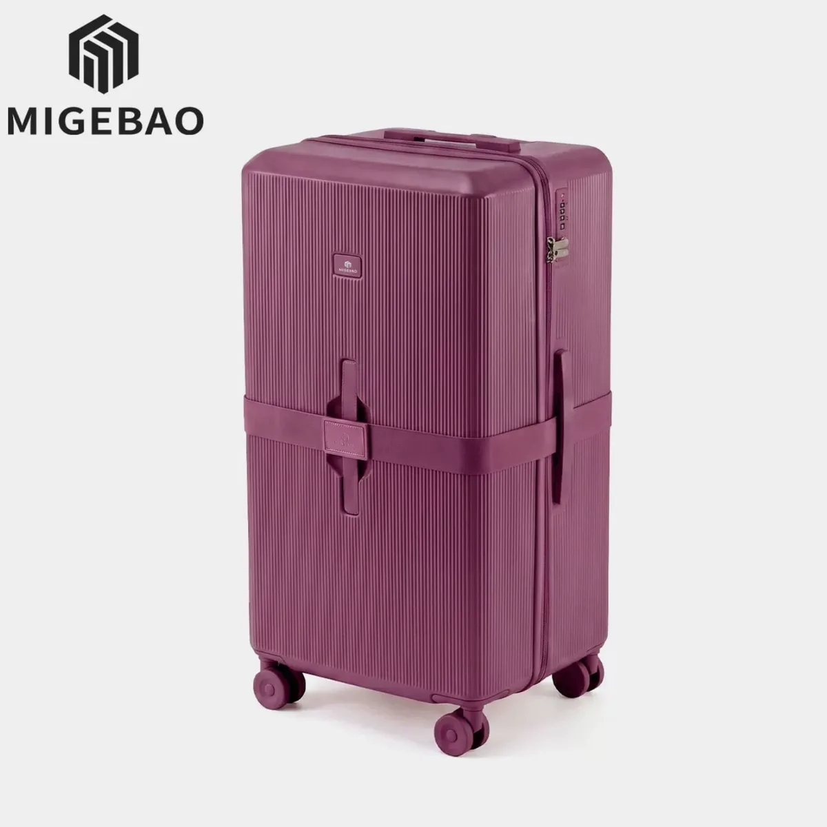 nouvelle valise à roulettes tendance 2026 grande capacité coque rigide en pc avec serrure tsa pour étudiant 20/24/26/28 pouces
