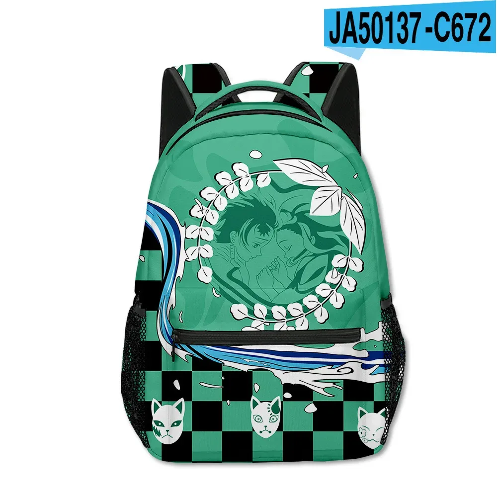 sac dos tissu oxford uni dessin animé géométrique multicouleurs triangles carreaux bandoulière arquée usage voyage