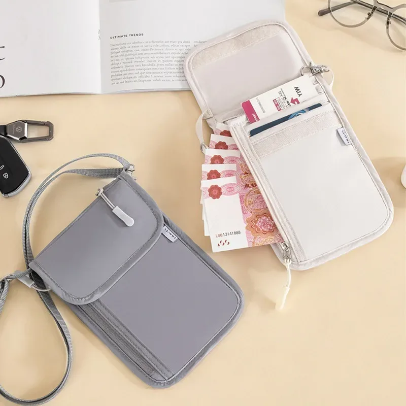 sac de voyage extérieur antivol étanche à suspendre au cou pour téléphone portable et passeport
