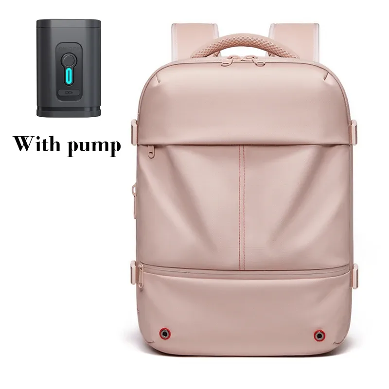 sac à dos de voyage décontracté 16 pouces, sac à dos pour ordinateur portable à compression sous vide, sac à dos scolaire avec port de charge usb, sac à dos de randonnée et d'affaires extensible
