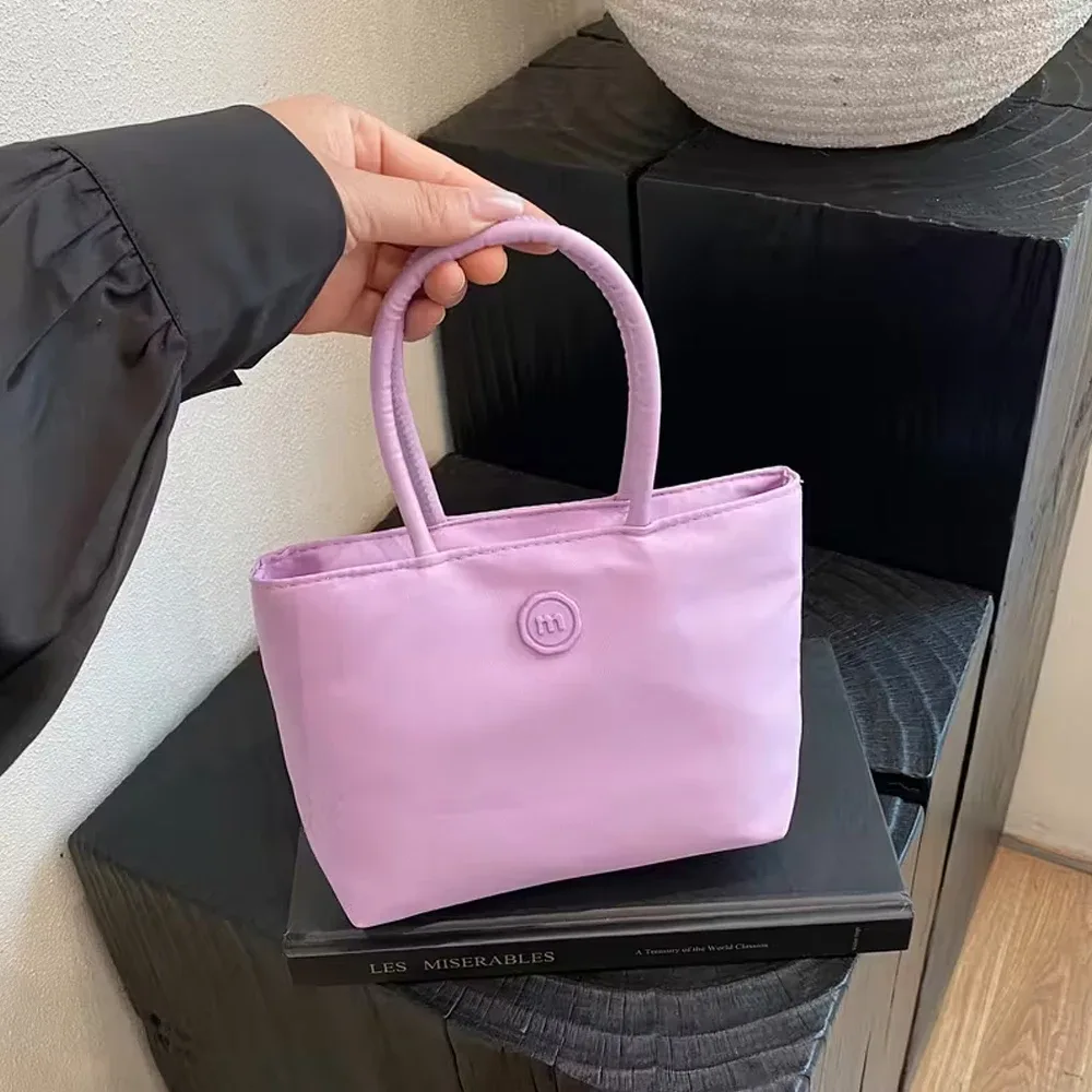 sac en nylon minimaliste de style japonais, mini sac à main mignon pour femme, sac fourre-tout portable, mini sac à main pour trajets quotidiens