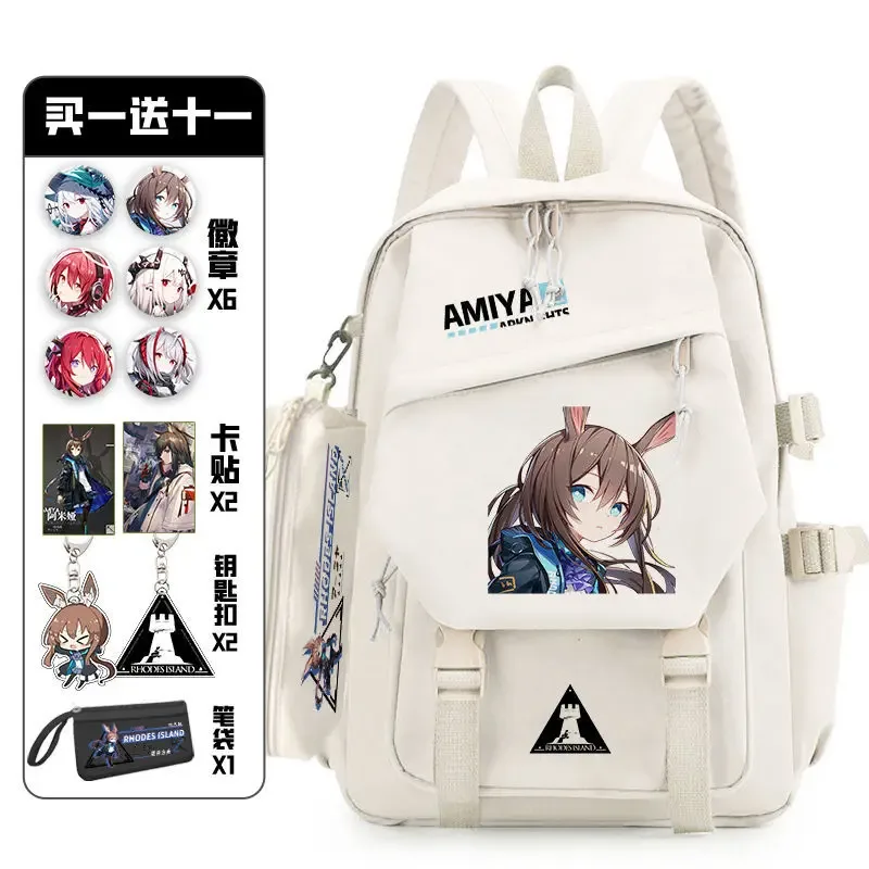 sac dos nylon animaux dessinés poche latérale imprimée fille ange unisexe voyage étudiant adolescents