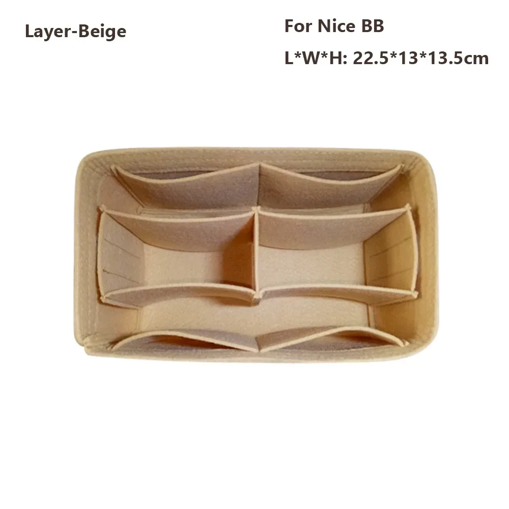sac à main en feutre, support de sac de rangement, sac interne, organization, doublure de sac à main portable pour lv nice nano/mini/bb/vanité