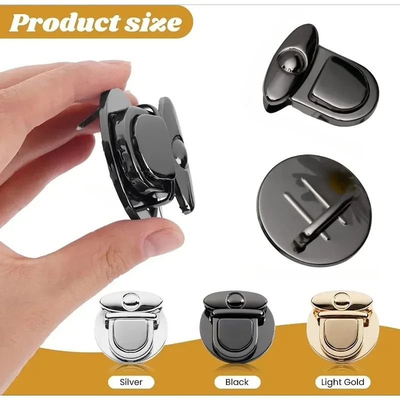 5/10 pièces fermoirs métalliques pour sacs, boucles de fermeture pour sacs à main, accessoires de quincaillerie pour bricolage, fermetures à pression pour sacs fourre-tout