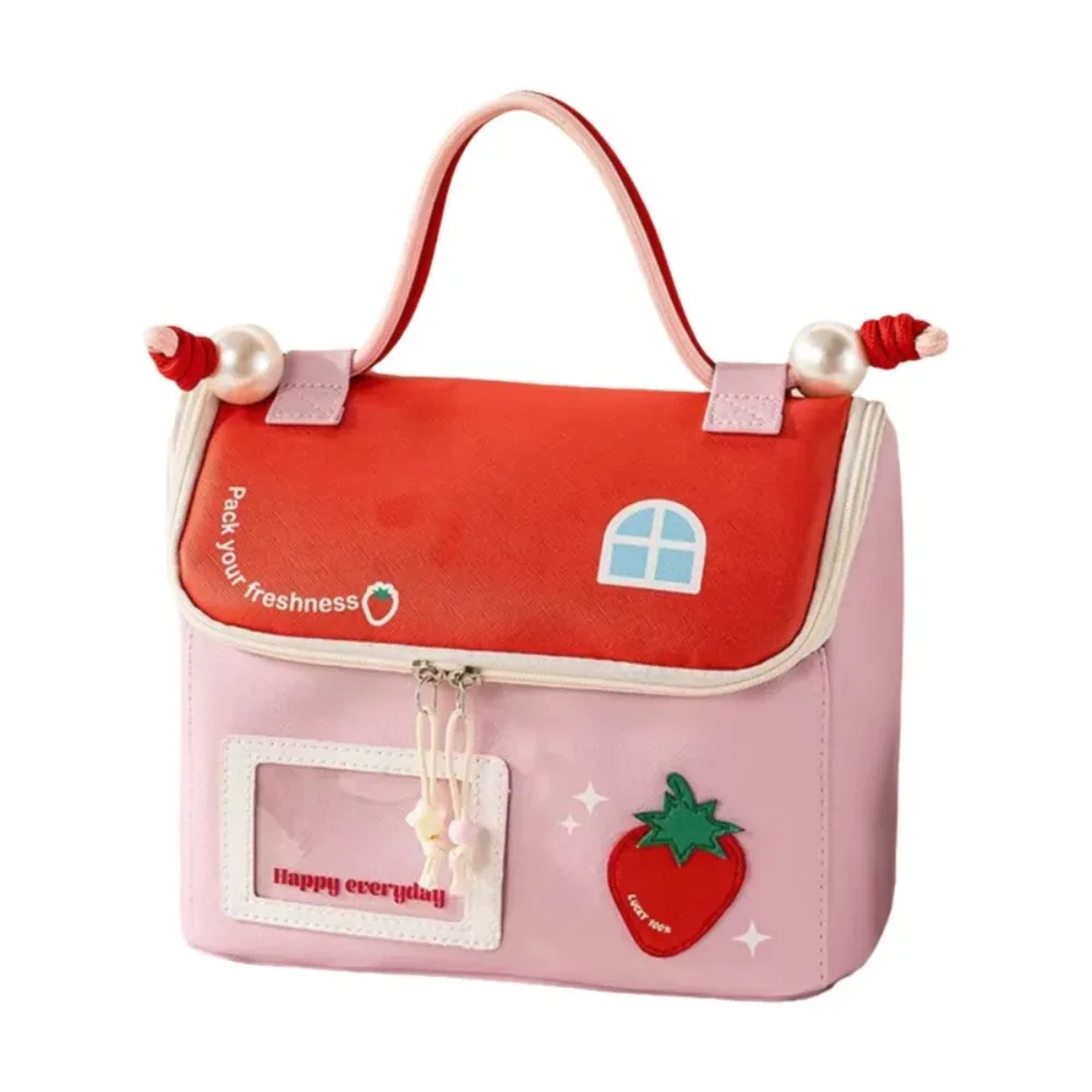 sac de toilette imperméable en forme de maison, grande capacité, pochette de toilette portable, double fermeture éclair, compartiment séparé pour cosmétiques, sac à main de voyage