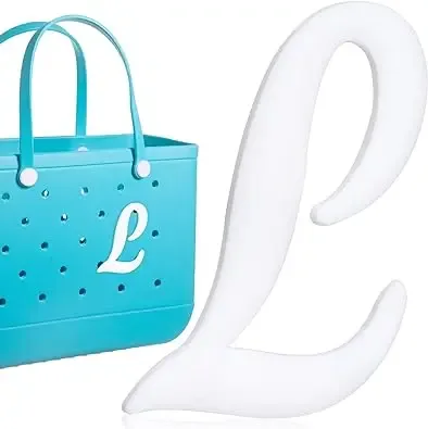 1pc lettre décorative pour sac à main, lettres de l'alphabet de couleur blanche accessoires de décoration lettres de l'alphabet 3d pour sac fourre-tout de plage