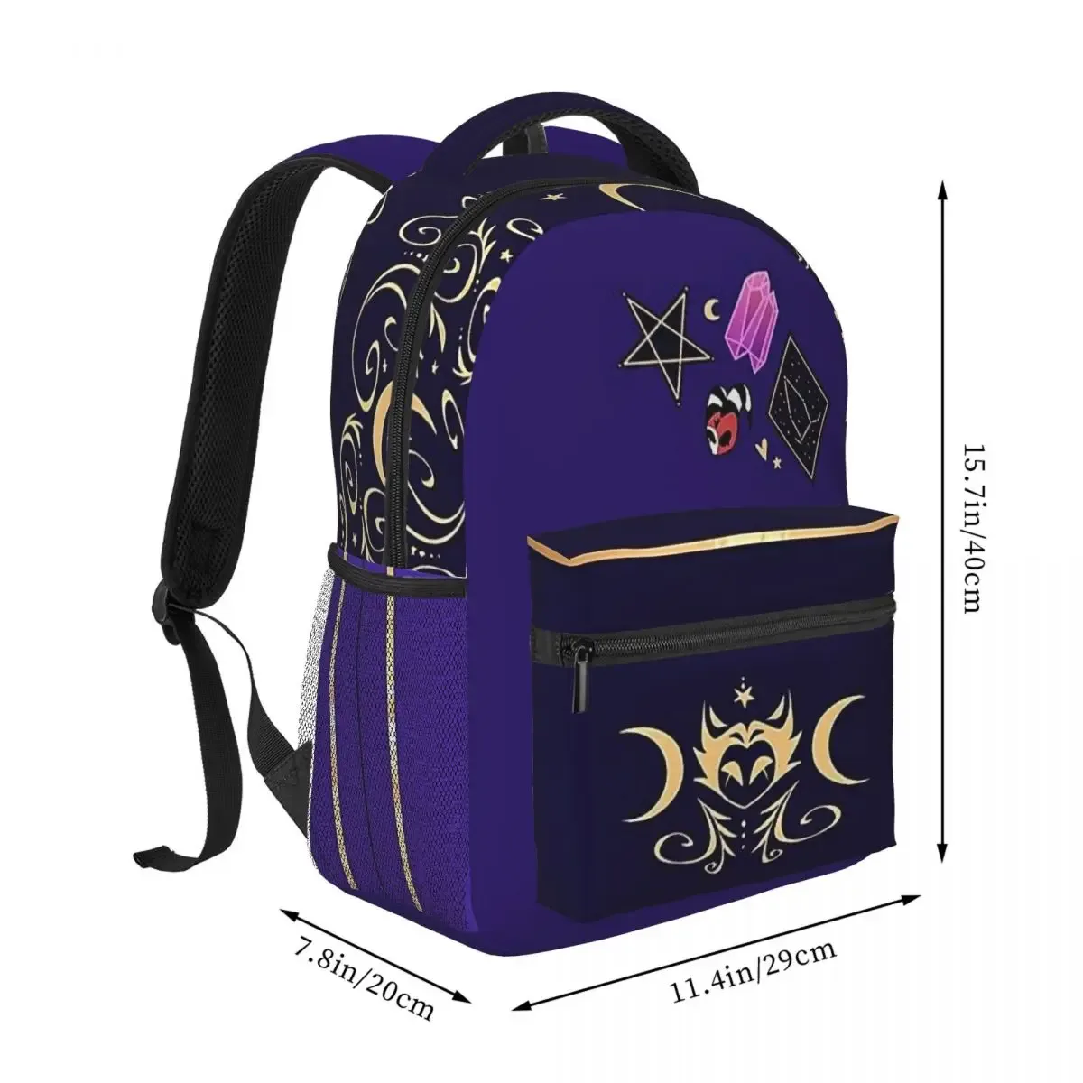 Helluva Boss - Sac à dos Stolas pour étudiants, sac d'école pour hommes et femmes, sacs en toile pour ordinateur portable 17 pouces