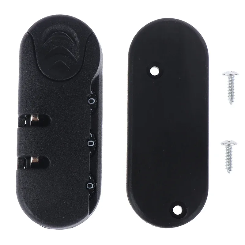 cadenas verrouiller plastique noir numérique boutons poignée incurvée vis arrière format petit usage voyage voiture