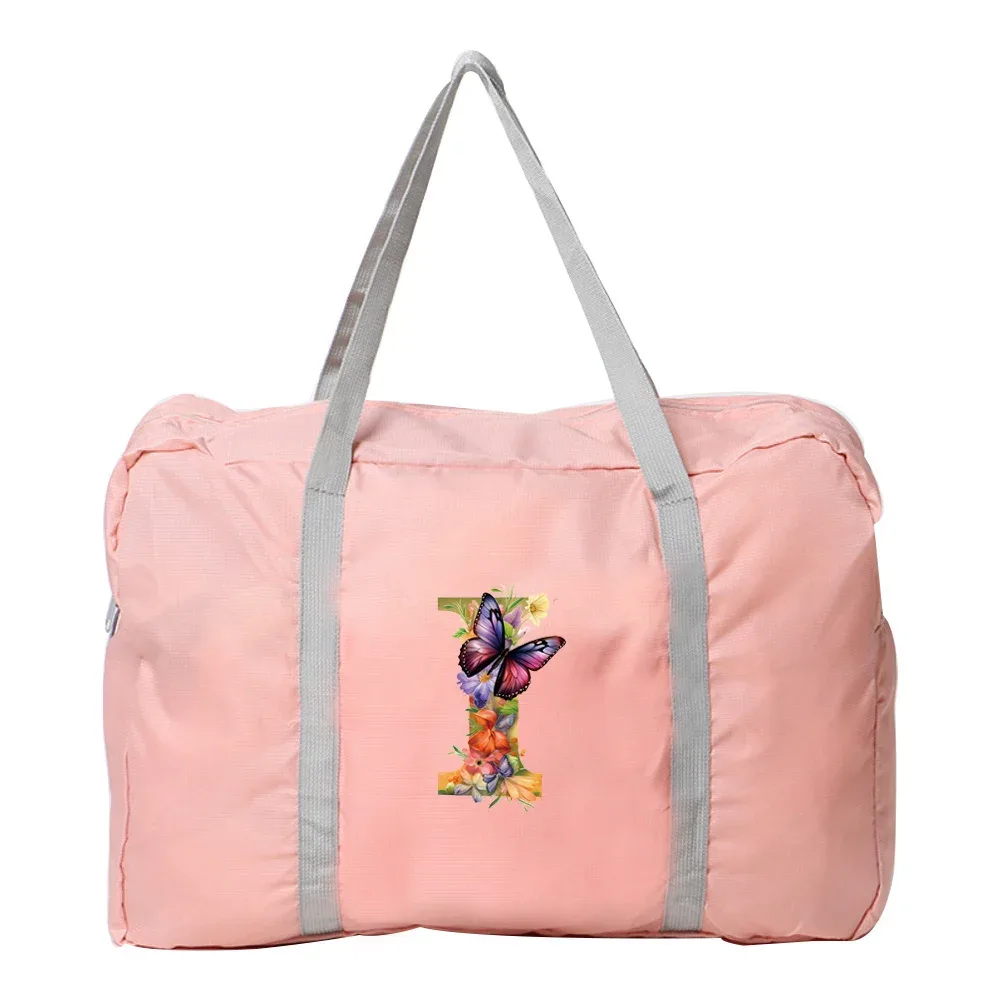 sac de voyage pliable réutilisable grande taille à motif papillon imprimé, sac de rangement écologique pour vêtements, sac de rangement pour articles ménagers et courses