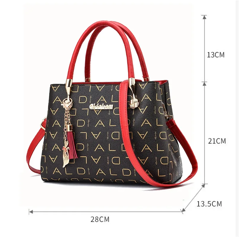 sac à main fourre-tout pour femme, sacoche en bandoulière en cuir pu, pochette décontractée de voyage, besace à épaule, accessoire de luxe à grande capacité