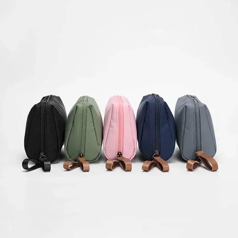 nouvelle trousse de maquillage simple pour femme, couleur unie, style coréen, pochette de toilette, sac de rangement imperméable, étui de luxe pour cosmétiques