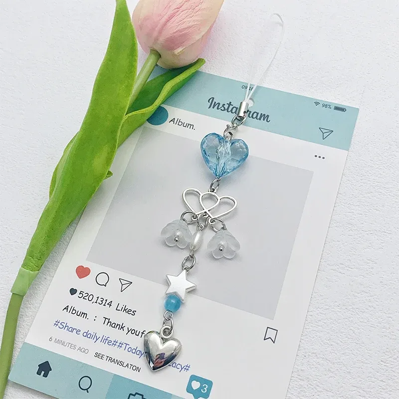 porte-clés breloque mignon et simple en forme d'étoile, cœur ou nœud papillon, pendentif kawaii pour femme, décoration exquise pour sac à dos, cadeau