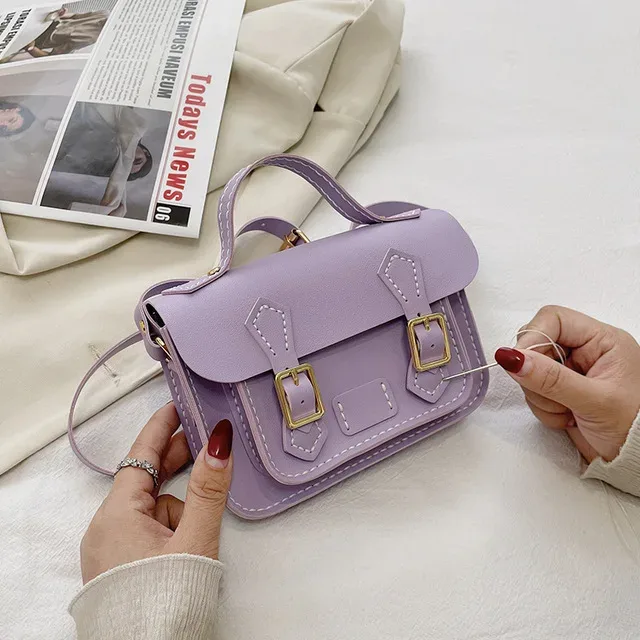 kit de matériaux de fabrication de sacs à bandoulière en cuir pu, ensemble de couture de sacs cambridge pour femmes, sac à main fait à la main, accessoires semi-finis, bricolage