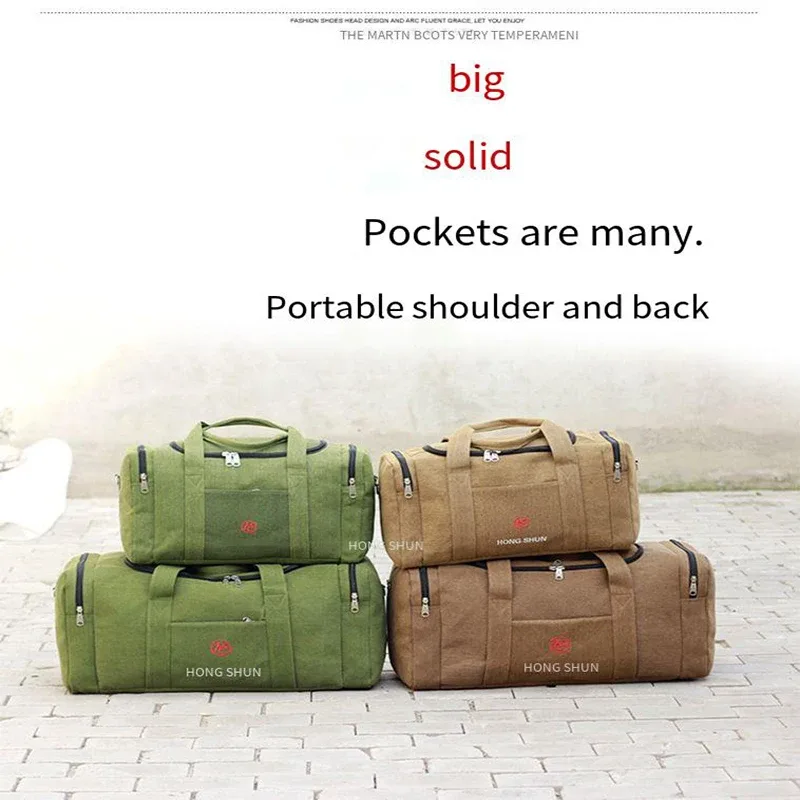 sac de voyage en toile épaisse pour homme, sac à bandoulière surdimensionné, sac à vêtements de travail, sac de déménagement