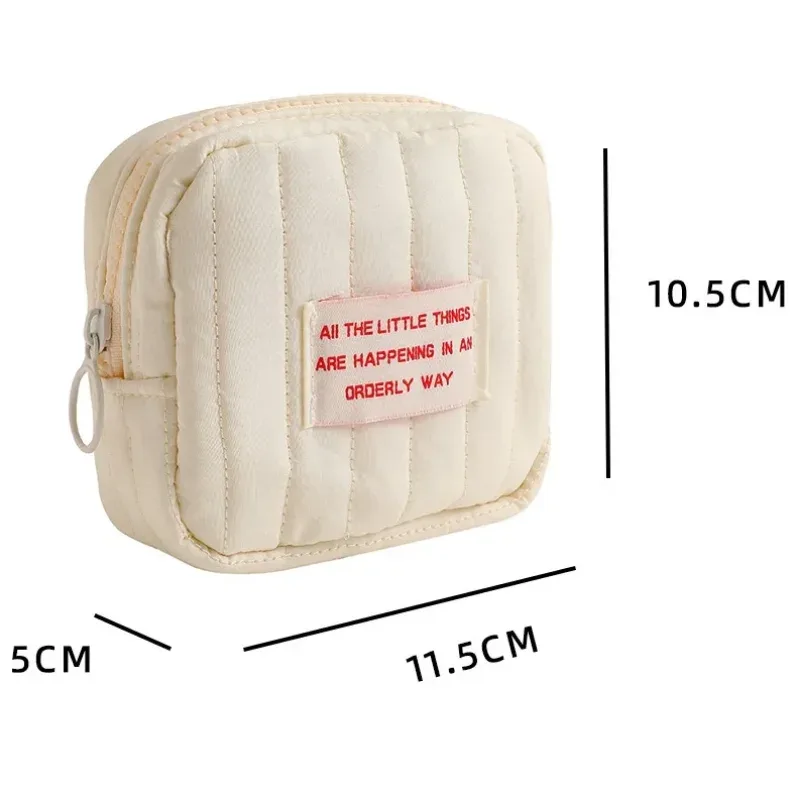 sacs de rangement portables pour rouge à lèvres, petit sac de maquillage carré coréen, petits écouteurs pour étudiants, portefeuille zéro fille, mini sac à cosmétiques