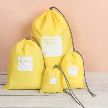 sacs de rangement de voyage étanches, 4 pièces/lot, sac de voyage pour chaussures maquillage, sac à linge sous-vêtements cosmétiques tri gt