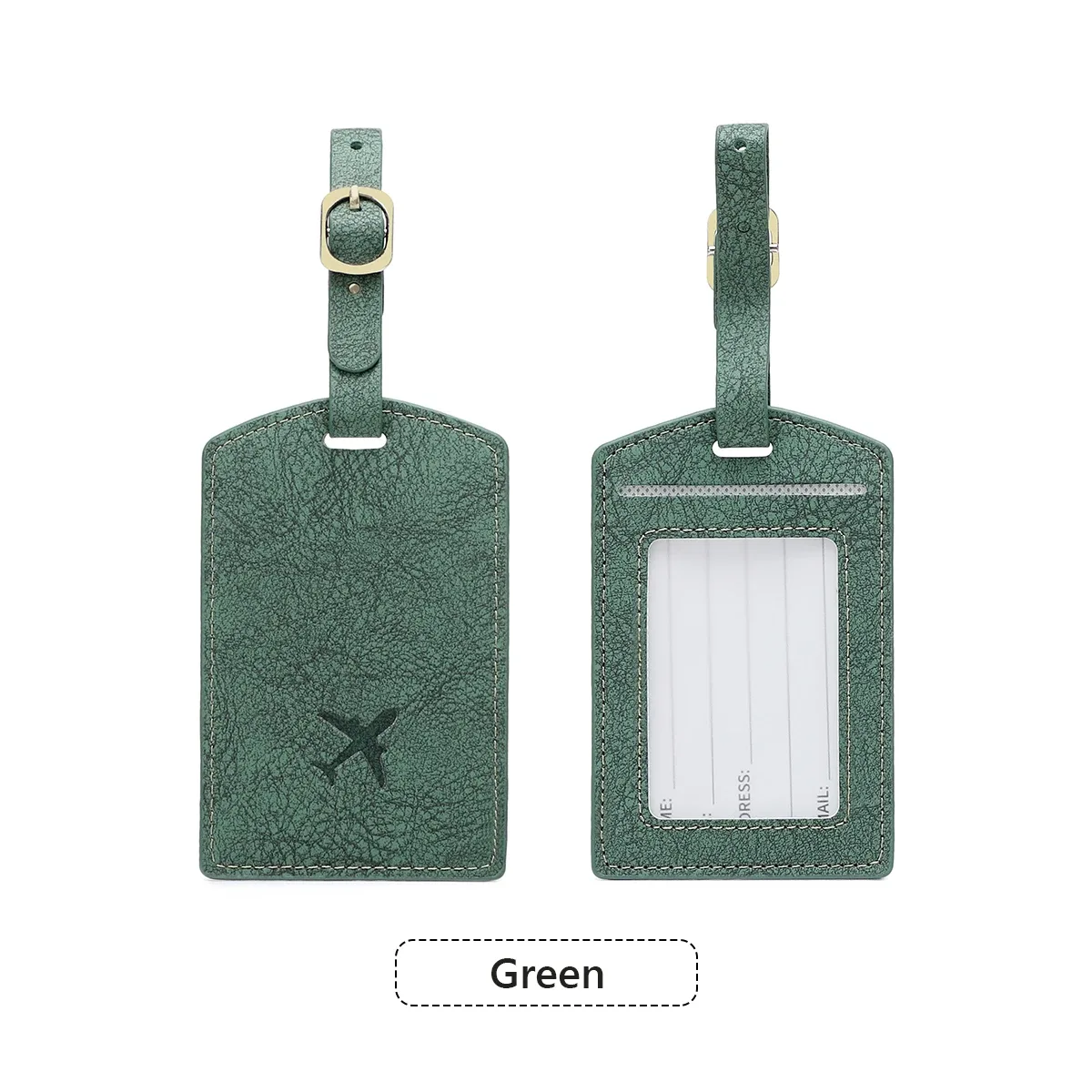 étiquette de bagage en cuir pu anti-perte, 1 pièce, étui de protection de bagage pour valises et sacs de voyage, accessoires de voyage pour hommes et femmes