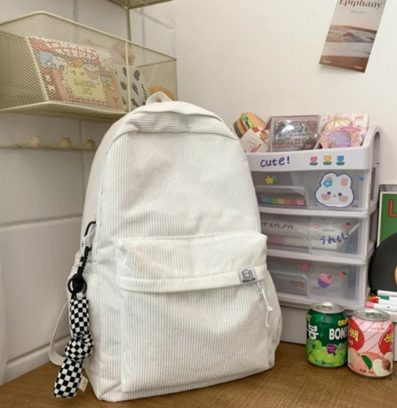 sac à dos personnalisé de grande capacité avec nom personnalisé, sac d'ordinateur de voyage de loisirs pour étudiants, sac en velours côtelé solide pour documents