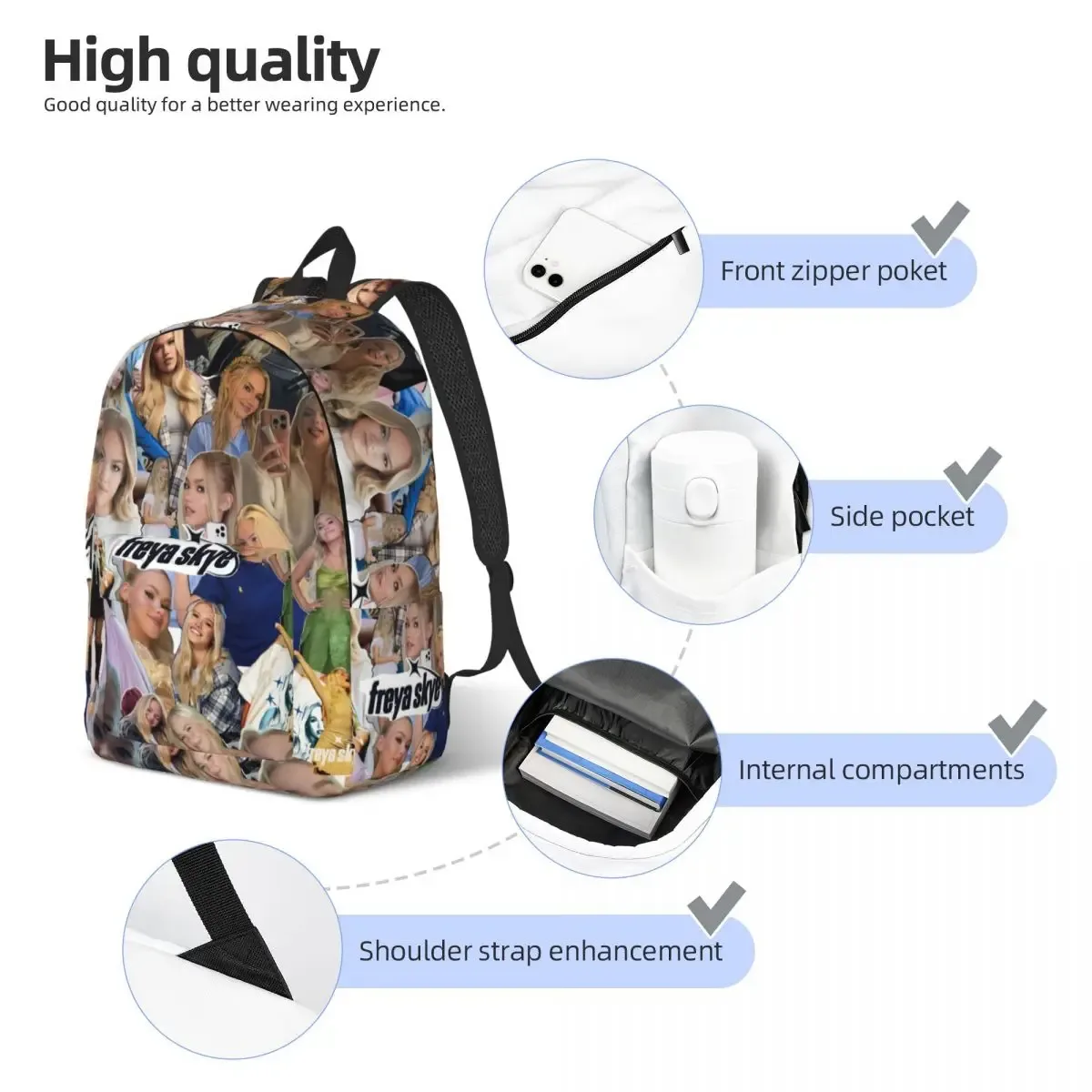 sac à dos tendance freyas skyes singer tour 2026 pour homme et femme, idéal pour les étudiants, les affaires et les activités de plein air