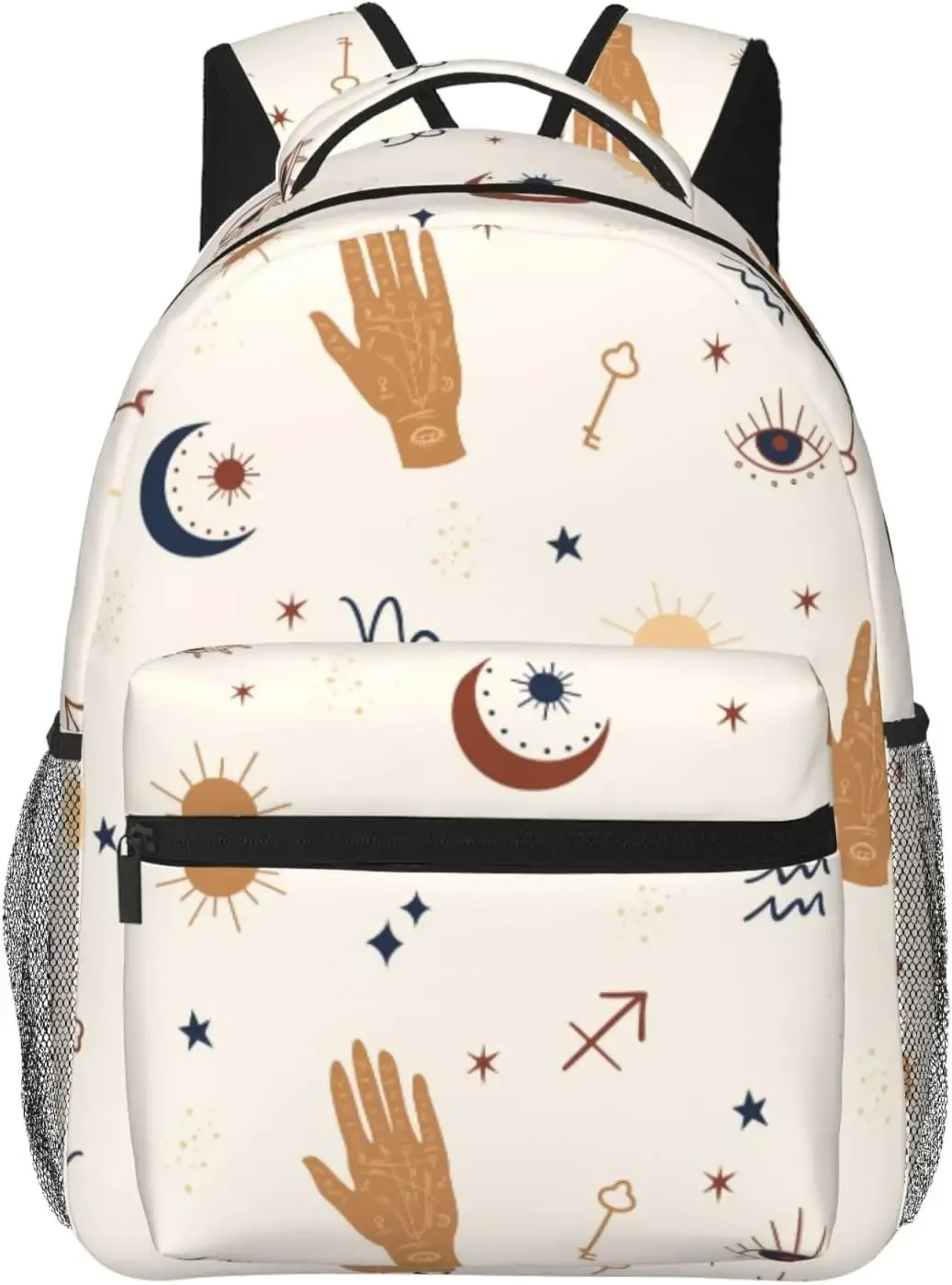 stratravelling-sac à dos léger pour ordinateur portable pour hommes et femmes, sac à dos universitaire, sac à dos décontracté, constellations magiques, soleil, lune, étoile
