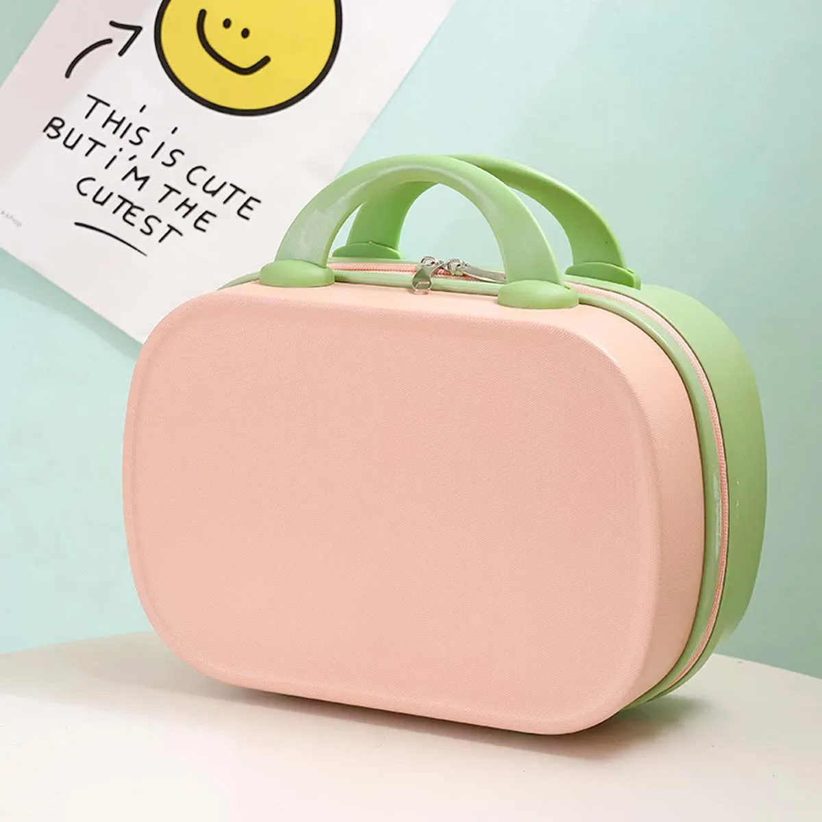 trousse toilette abs tissu doux couleur uni femmes hommes sac maquillage voyage cosmétiques lisse motifs simple