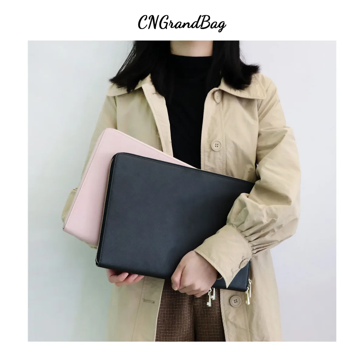 saffiano – pochette en cuir pu pour ordinateur portable, nom personnalisé, pour macbook 13 pouces, pochette d'ordinateur de voyage, housse de protection unisexe
