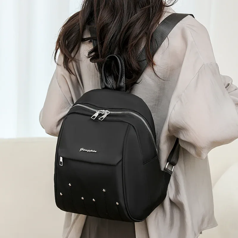 sac à dos en nylon décontracté avec sangle réglable, grande capacité, sacs de voyage de rue, sacs d'école portables pour étudiants, vert, nouveau