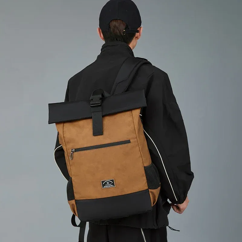 sacs à dos d'ordinateur de procureur imperméables pour hommes et femmes, cuir pu léger, sac à dos à roulettes de luxe
