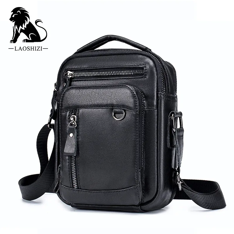 sacs à bandoulière pour hommes en cuir véritable 100% de marque, sac messager pour hommes, sacs bandoulière, nouveau petit sac à main de créateur pour homme, bolso male