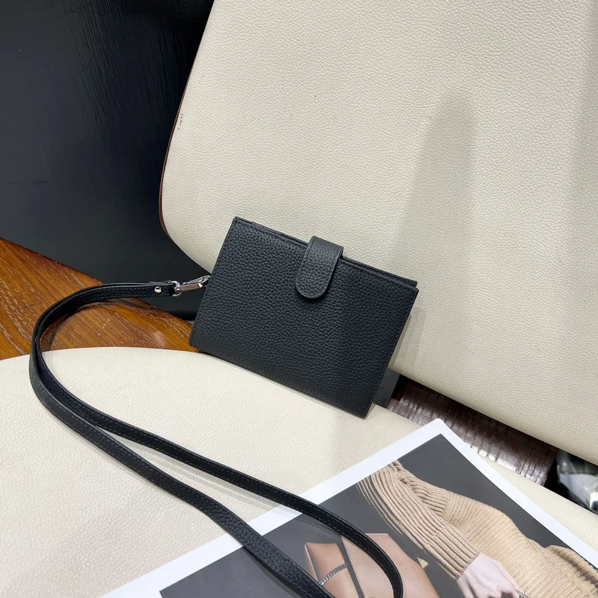 porte-passeport ultra-fin en cuir véritable avec nom personnalisé, nouveau porte-carte multifonctionnel, porte-billets, sac de rangement
