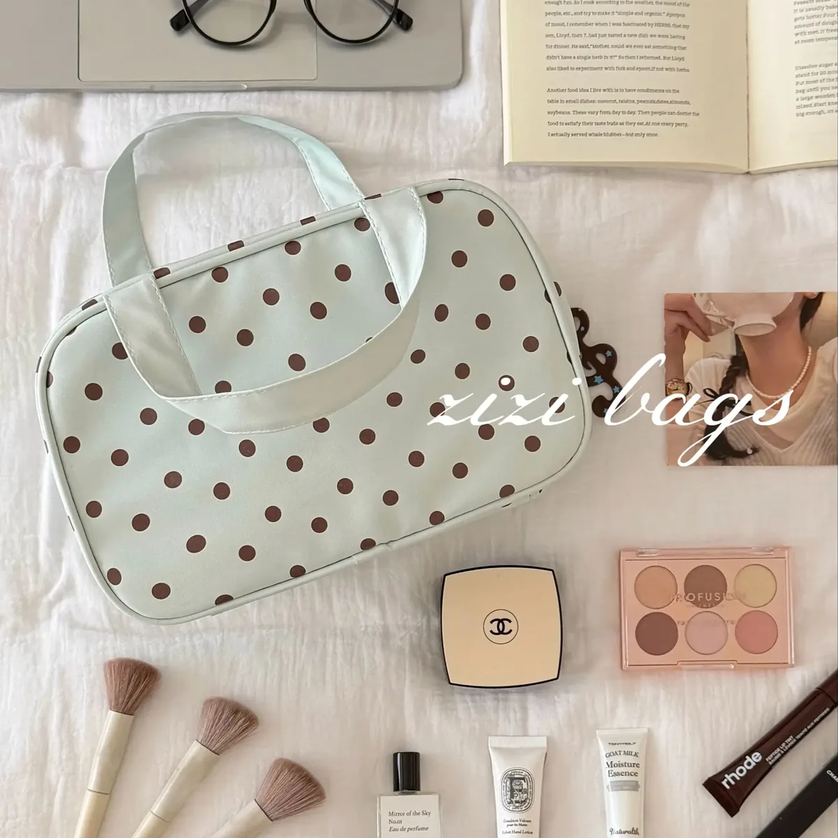 sac de rangement cosmétique portable à grande capacité, à 3 compartiments, sac de toilette de voyage, trousse de maquillage à main pour femmes