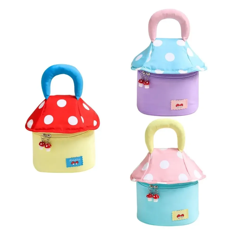 grande trousse de maquillage mignonne grande capacité, esthétique maison champignon, étui cosmétique portable, organisateur à fermeture éclair, trousse de toilette de voyage