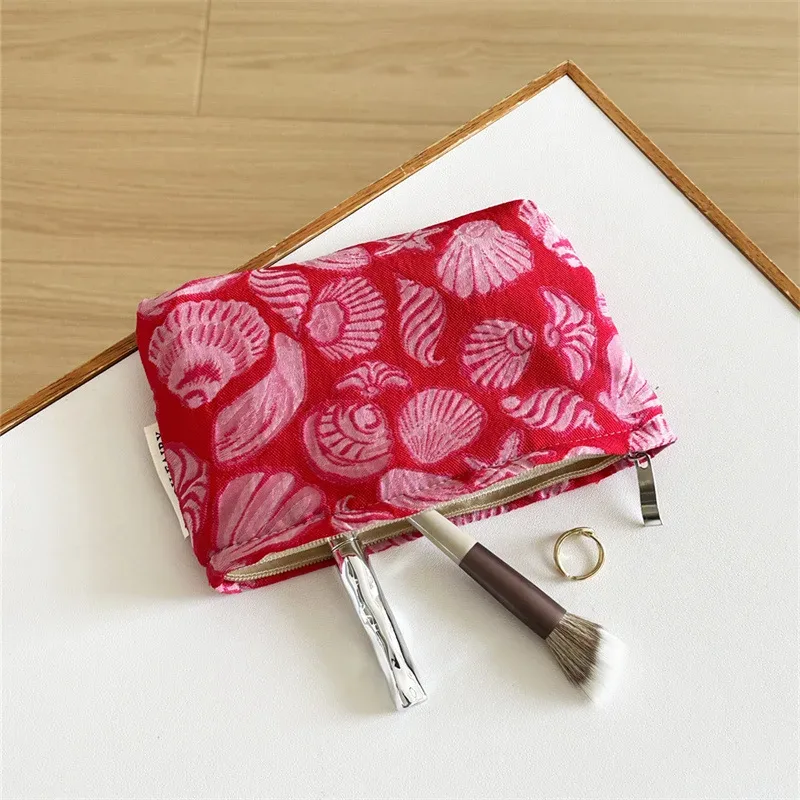trousse de maquillage française de niche grande capacité et haute qualité esthétique, sac à main pour femme pour voyage et rangement, trousse de toilette en tissu