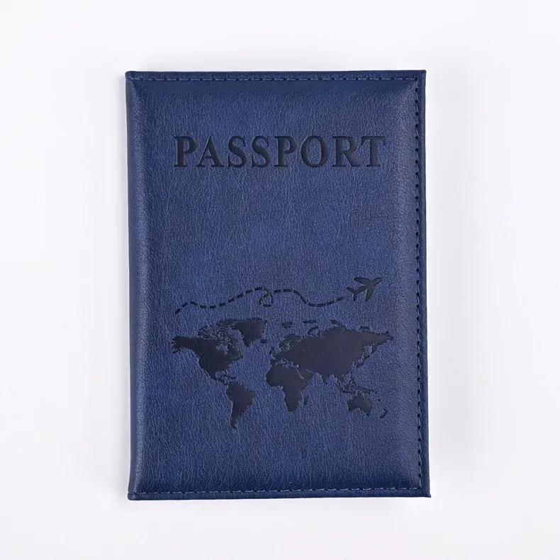 couvertures de passeport pour femmes et hommes, porte-passeport avec lettres imprimées, clips pour billets de vol, porte-carte de crédit bancaire, organisateur de voyage pour passeport