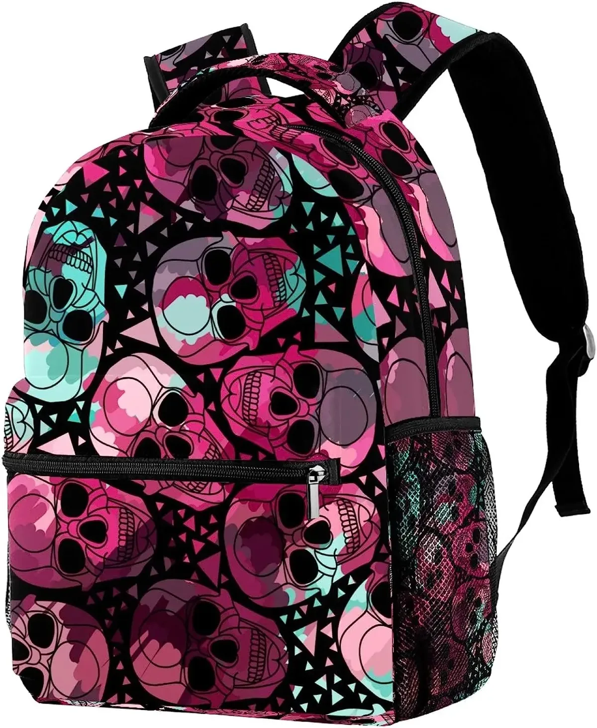 sacs à dos crâne et os pour garçons et filles, sac de livre d'école, voyage, randonnée, camping, sac à dos