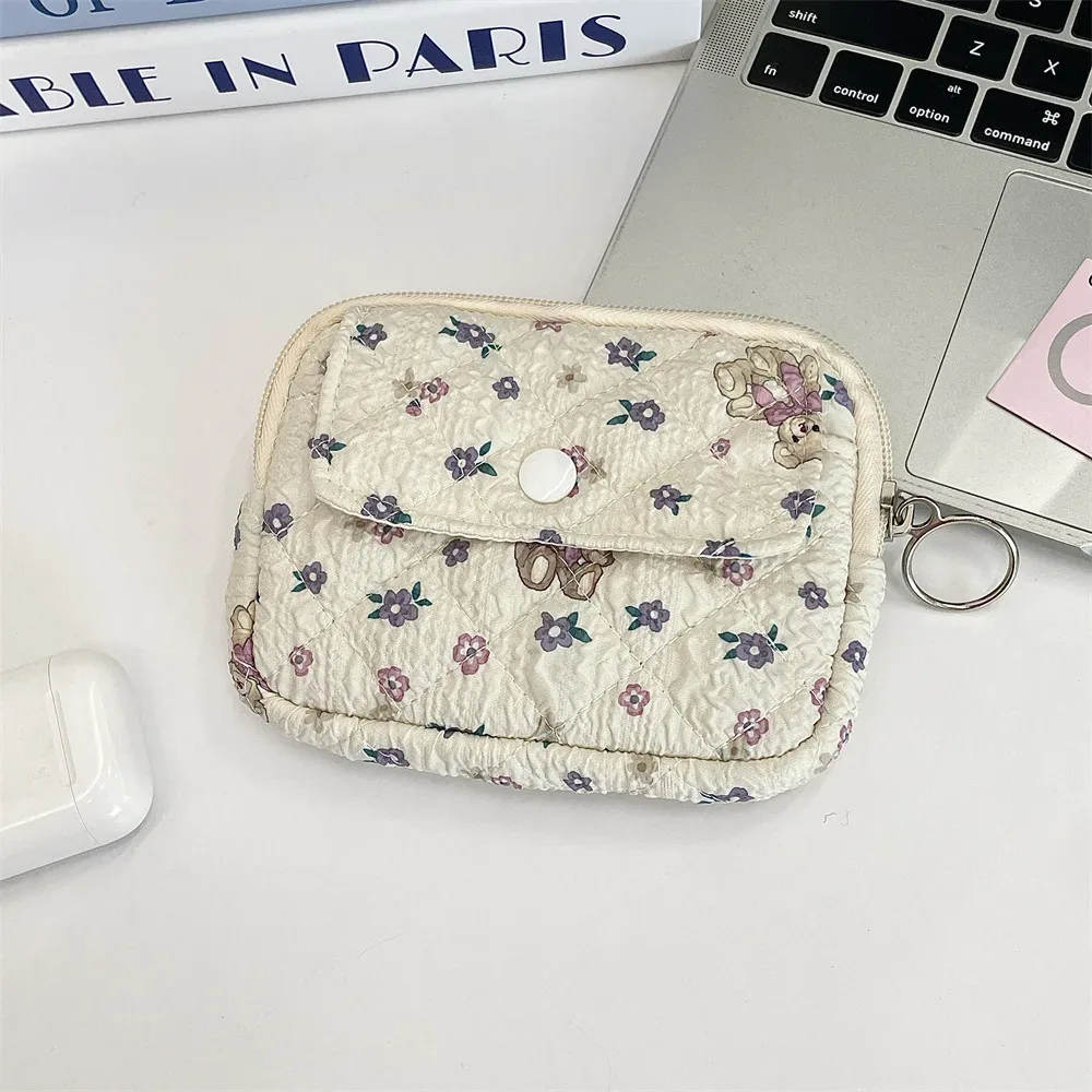 dessin animé mignon petit voyage cosmétique rouge à lèvres écouteur carte portable sac de rangement sac à main femmes cadeau pochette dans les sacs de maquillage organisateur