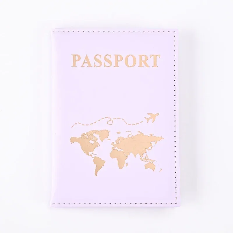 housse de protection pour passeport à la mode, motif mondial, porte-passeport de voyage, portefeuille cadeau, étui pour cartes en cuir pu, sac de rangement unisexe