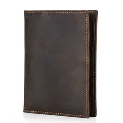 portefeuille en cuir véritable avec logo personnalisé, porte-passeport de voyage mince, document de voyage rfid minimaliste, portefeuille d'évaluation