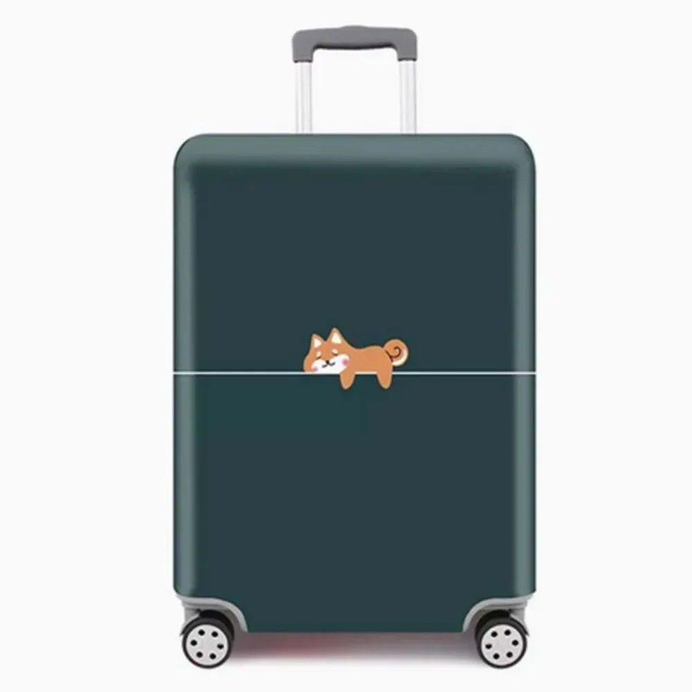 housse de protection anti-rayures pour bagages, anti-poussière, antivol, housse de valise élastique avec motif animal mignon, accessoires de voyage