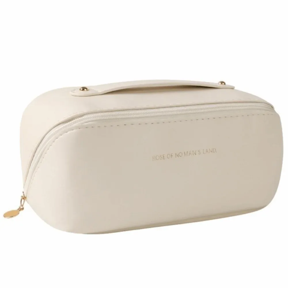sac de maquillage portable tendance, grande capacité, sac de voyage organisateur multi-compartiments, trousse de toilette en pu
