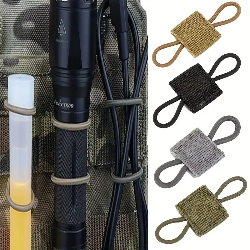 boucle de liaison d'antenne, système molle tactique d'extérieur, sac à dos, gilet, retenue de liaison fixe, accessoires de sac molle, 1 à 20 pièces