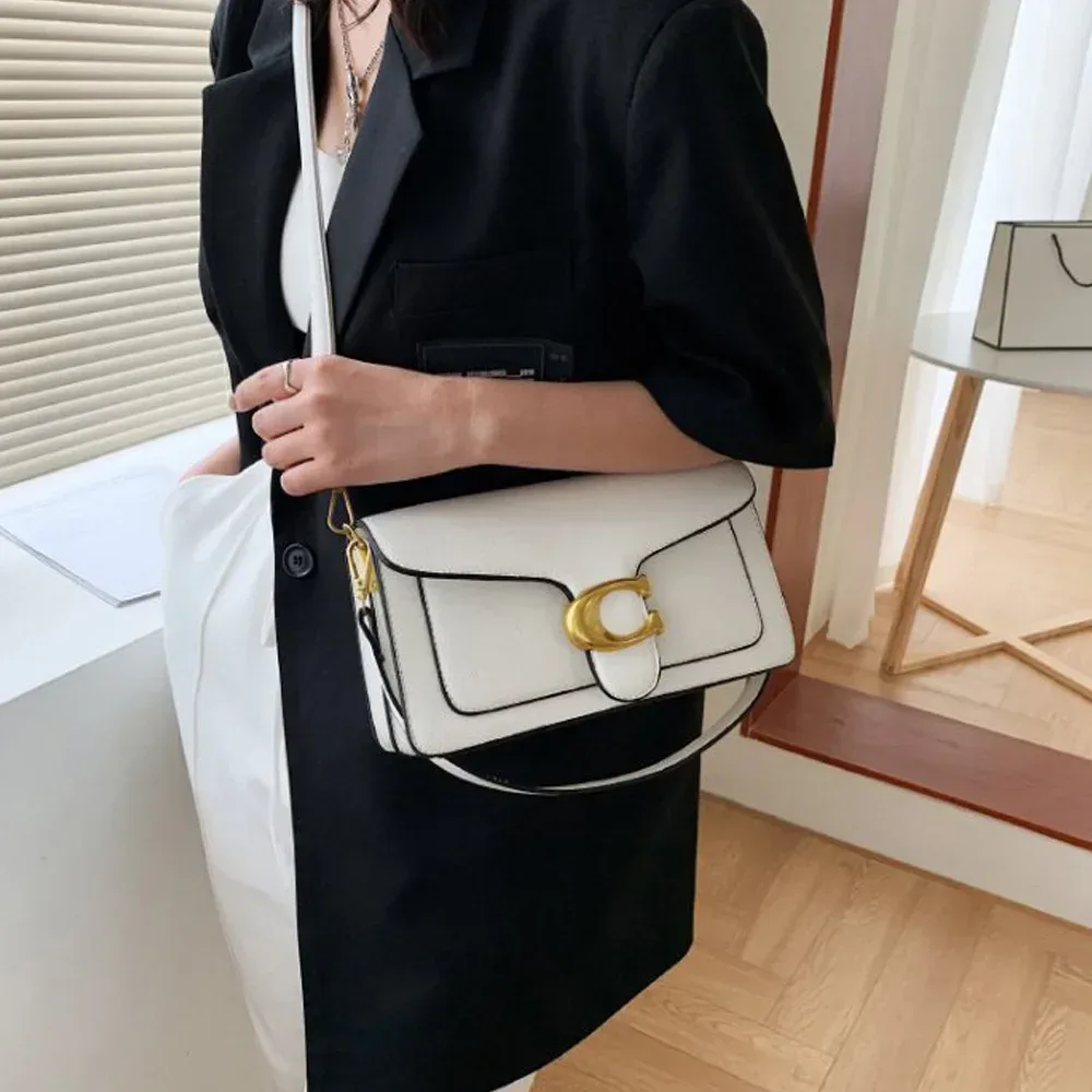 sac à bandoulière classique en grain de litchi 2026, sac polyvalent et élégant à porter en travers du corps