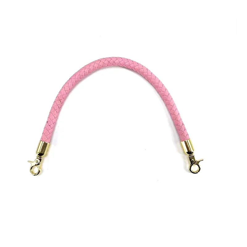 poignées en corde tressée en cuir pu 30/40/60cm, pour sacs à main, sangle de sac à bandoulière, accessoires de sac de bricolage pour sacs, boucle à crochet en alliage métallique